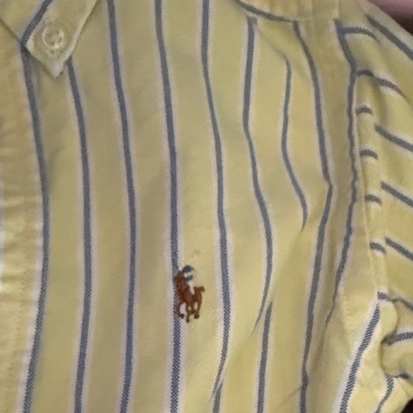 Ralph Lauren Yellow Striped Boys size 5 Shirt - Picture 3 of 5